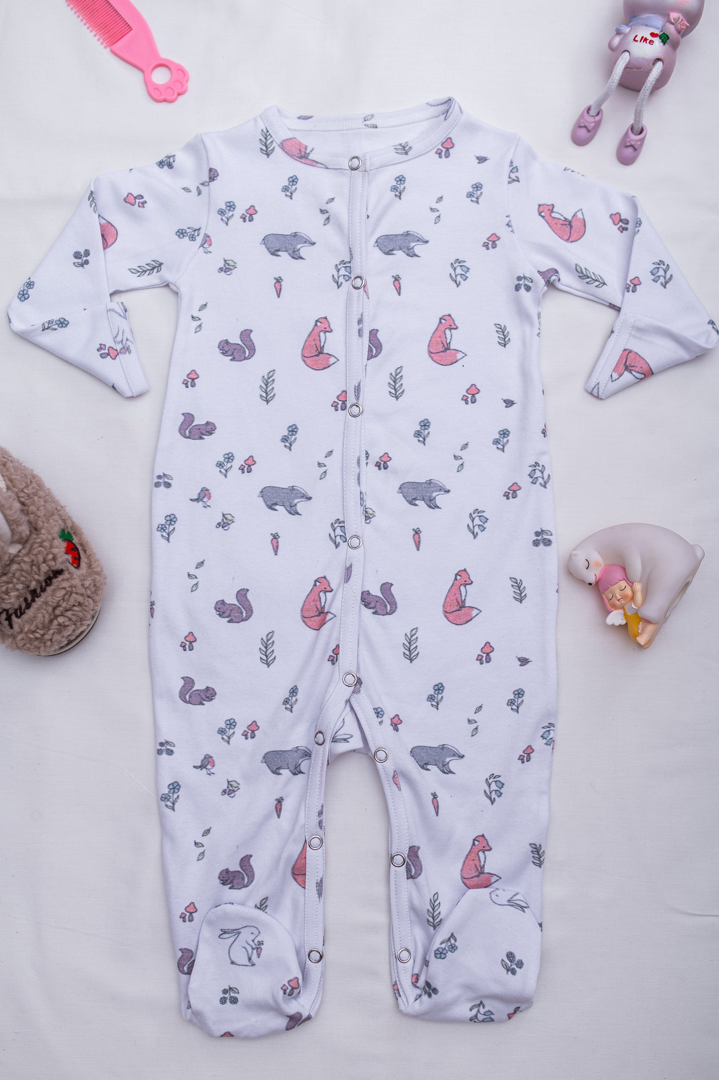 White baby romper