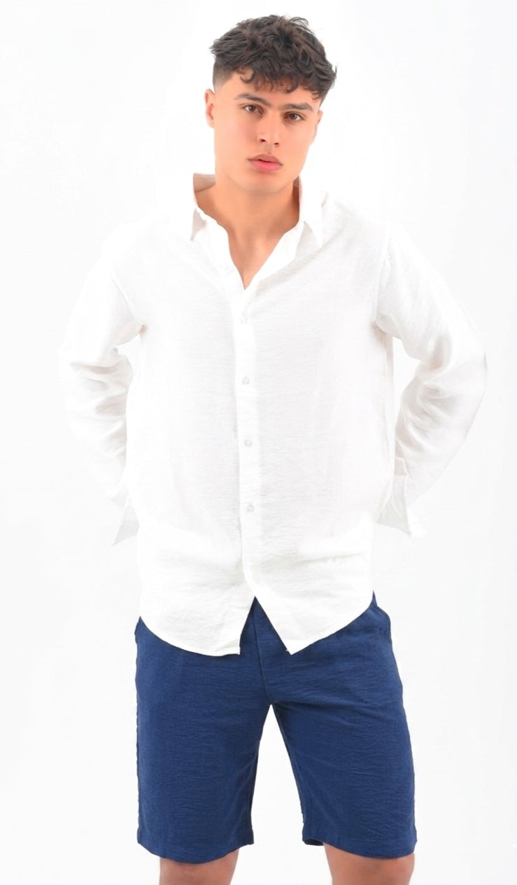 Navy linen short