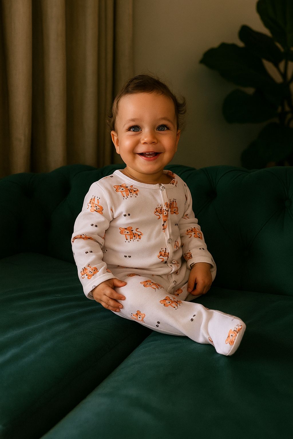 Lion baby romper