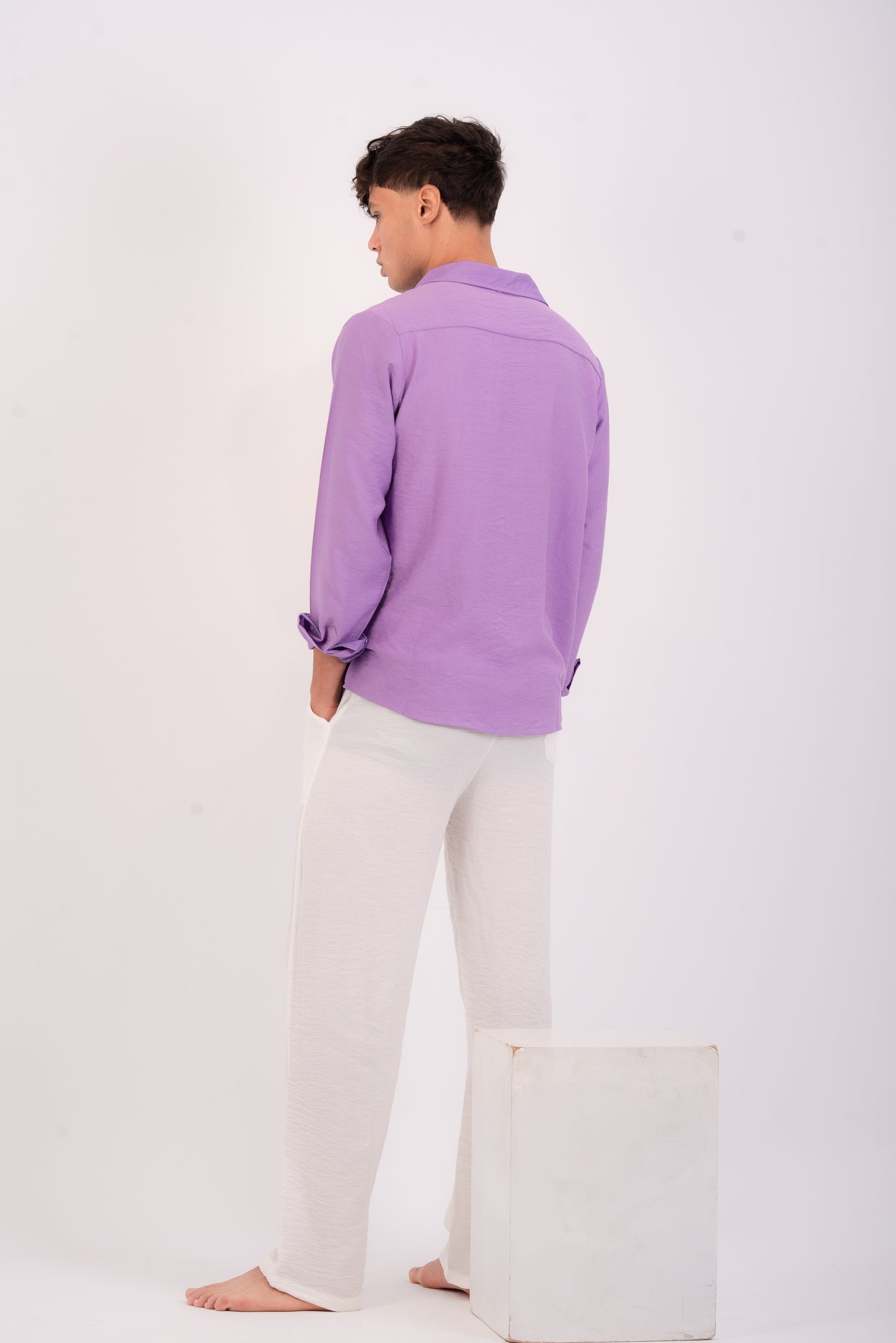 Purple linen shirt