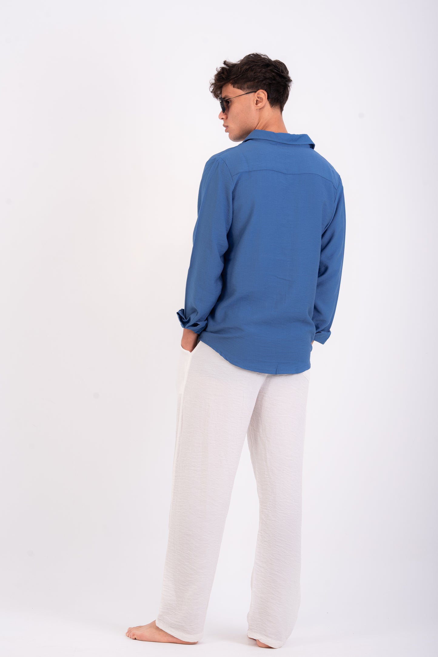 Over size White linen Pants
