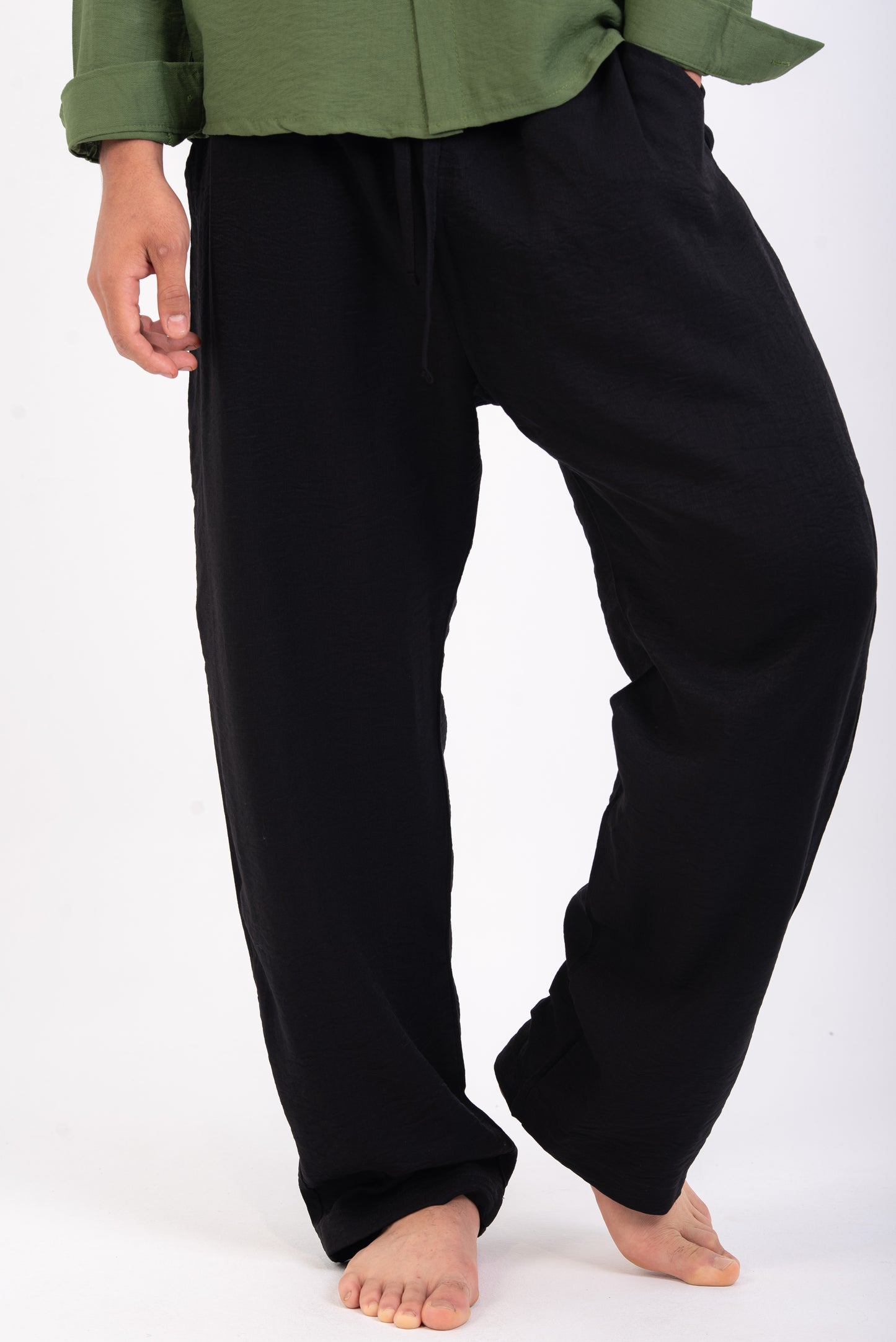Over size Black linen Pants