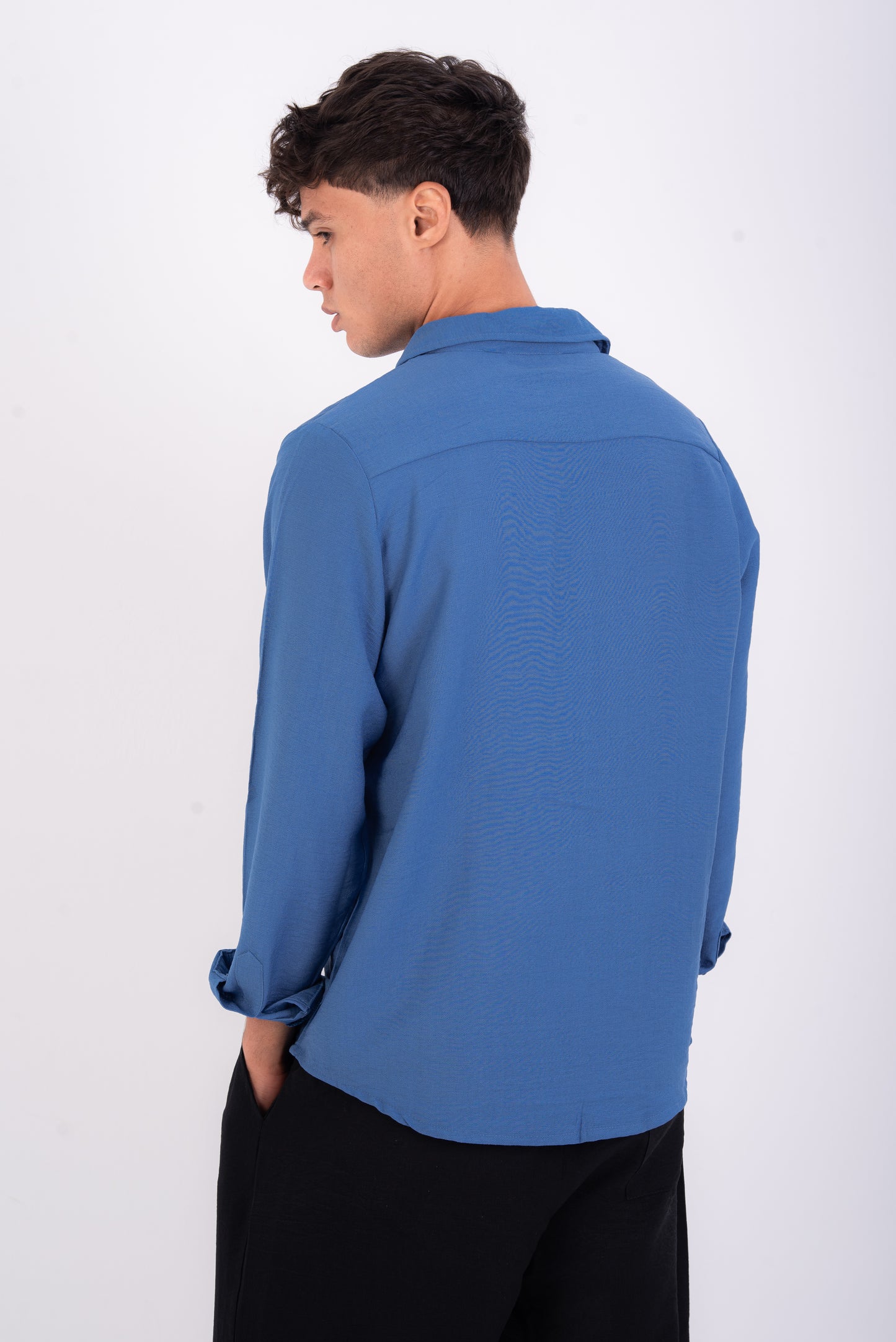 Petroleum linen shirt