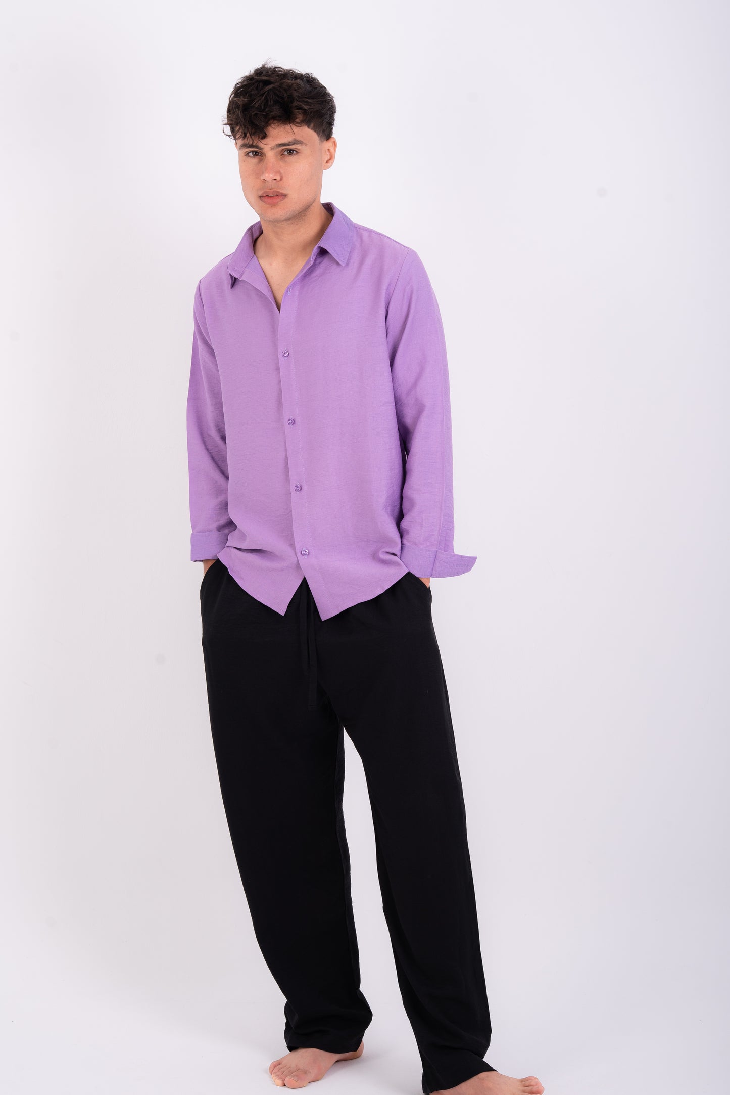 Purple linen shirt