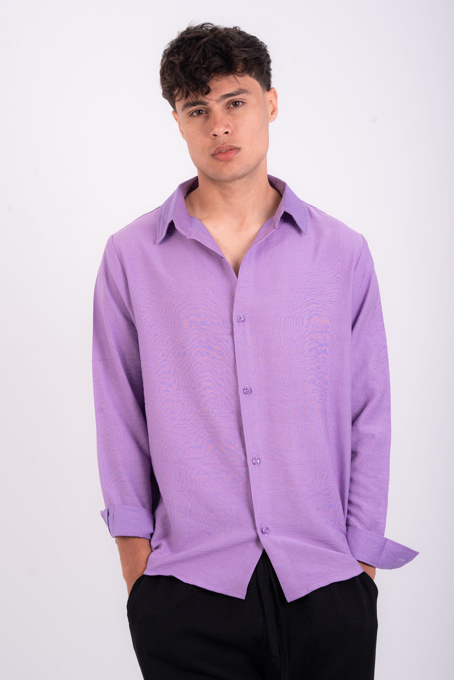 Purple linen shirt