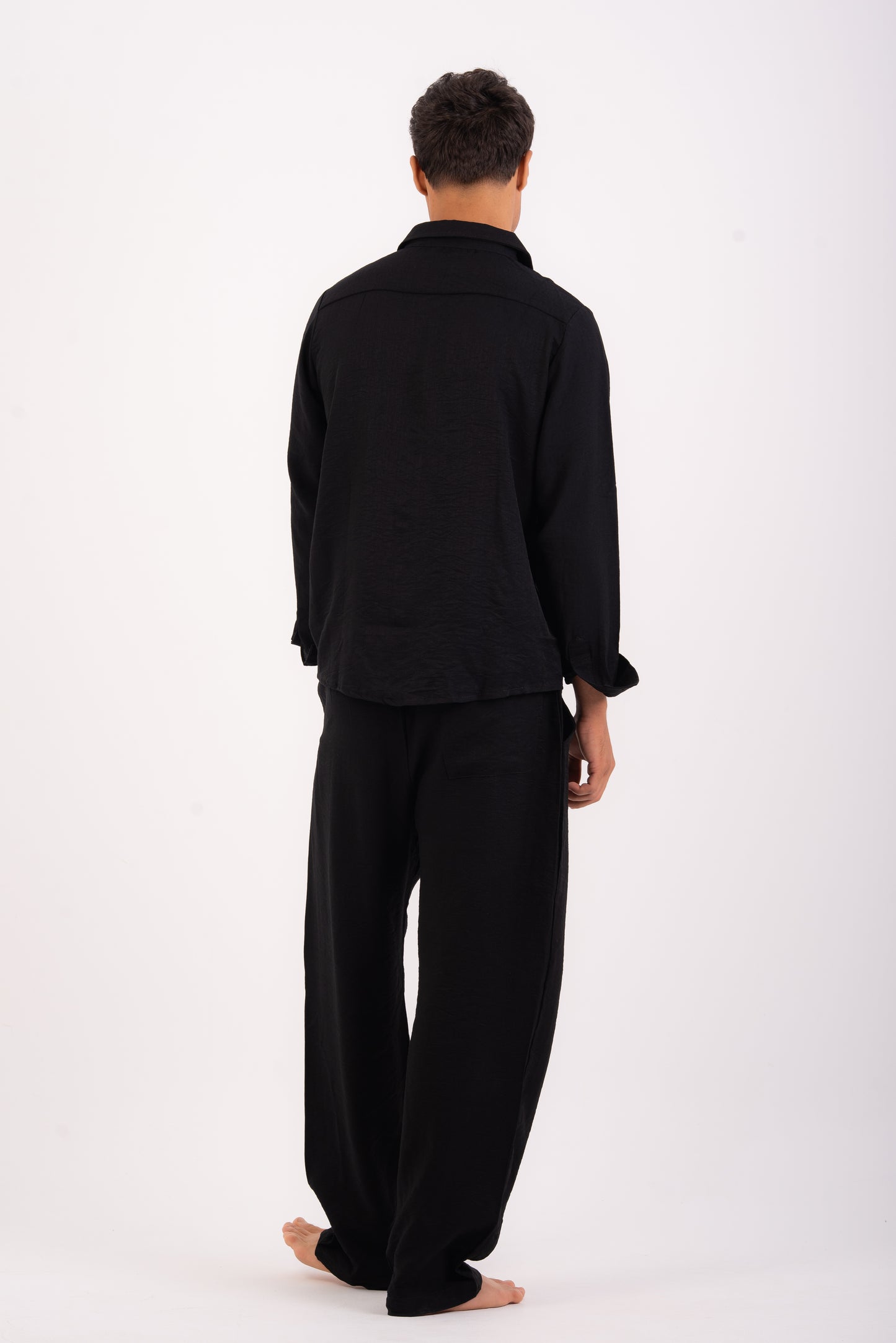 Over size Black linen Pants