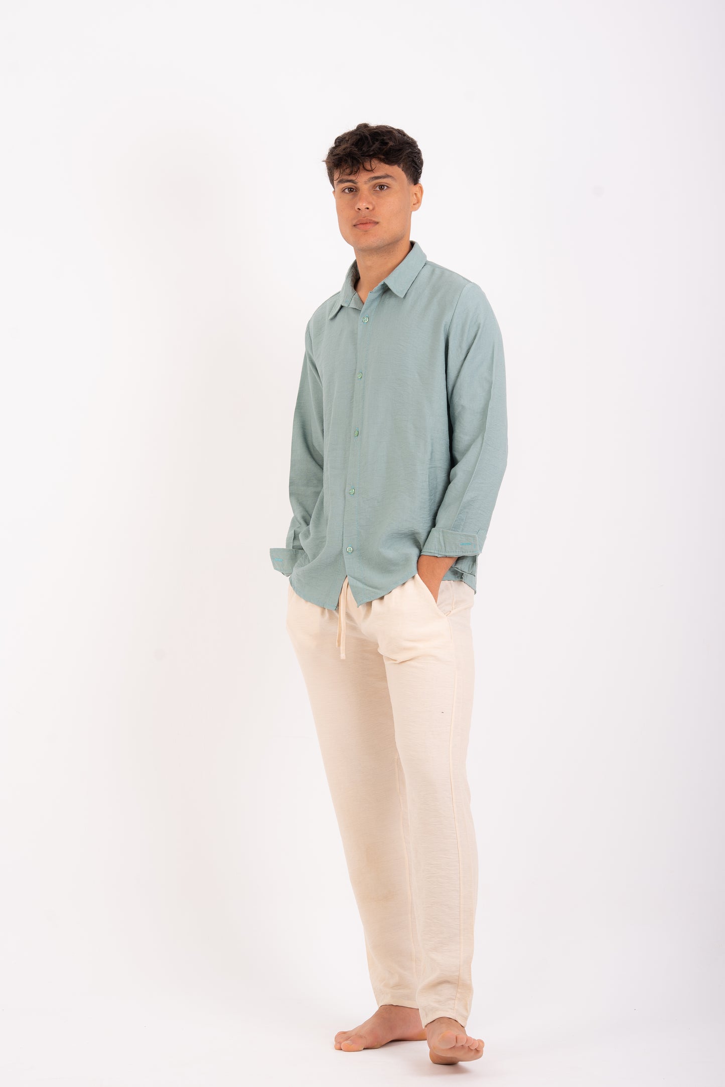 Light Green linen shirt