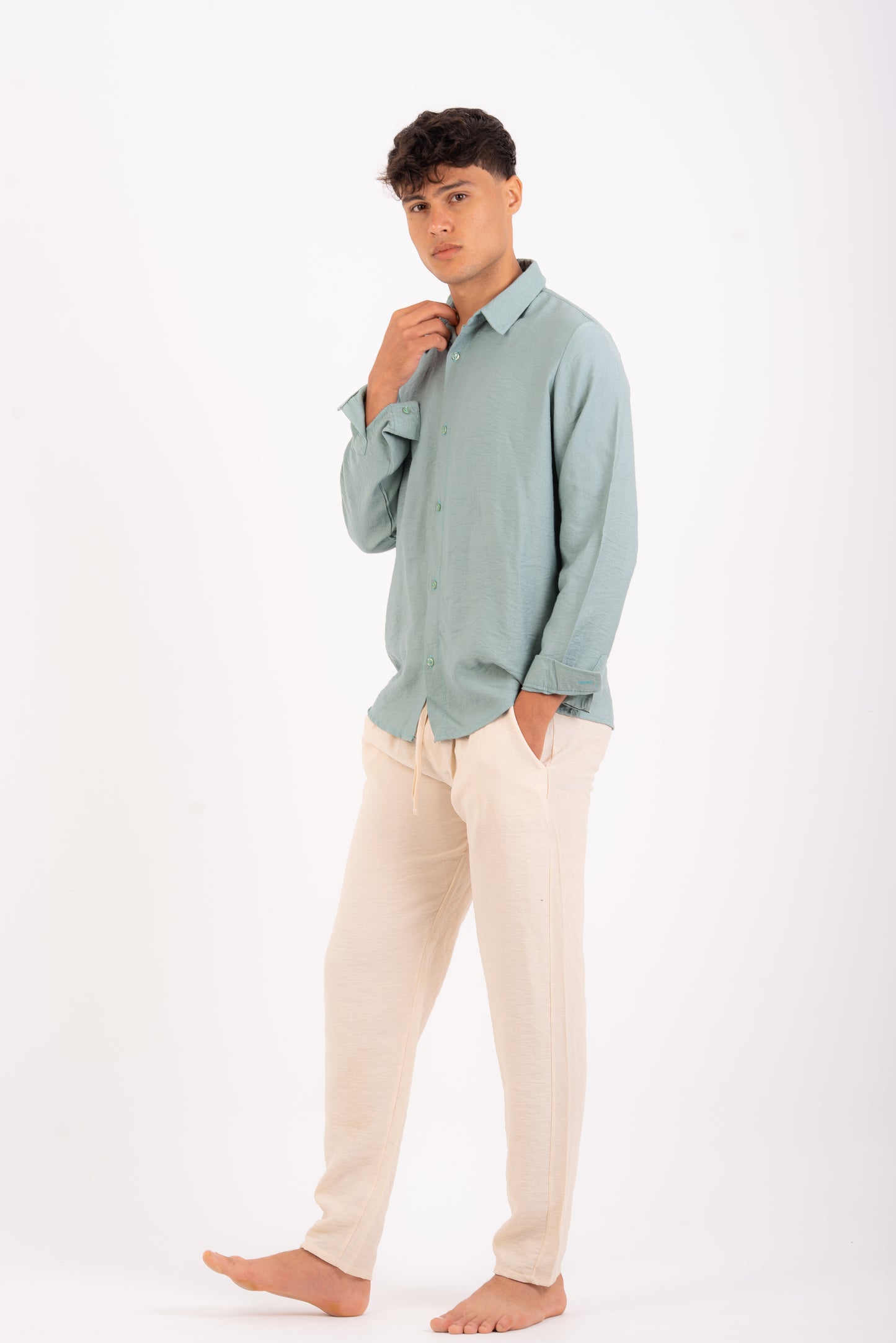 Light Green linen shirt