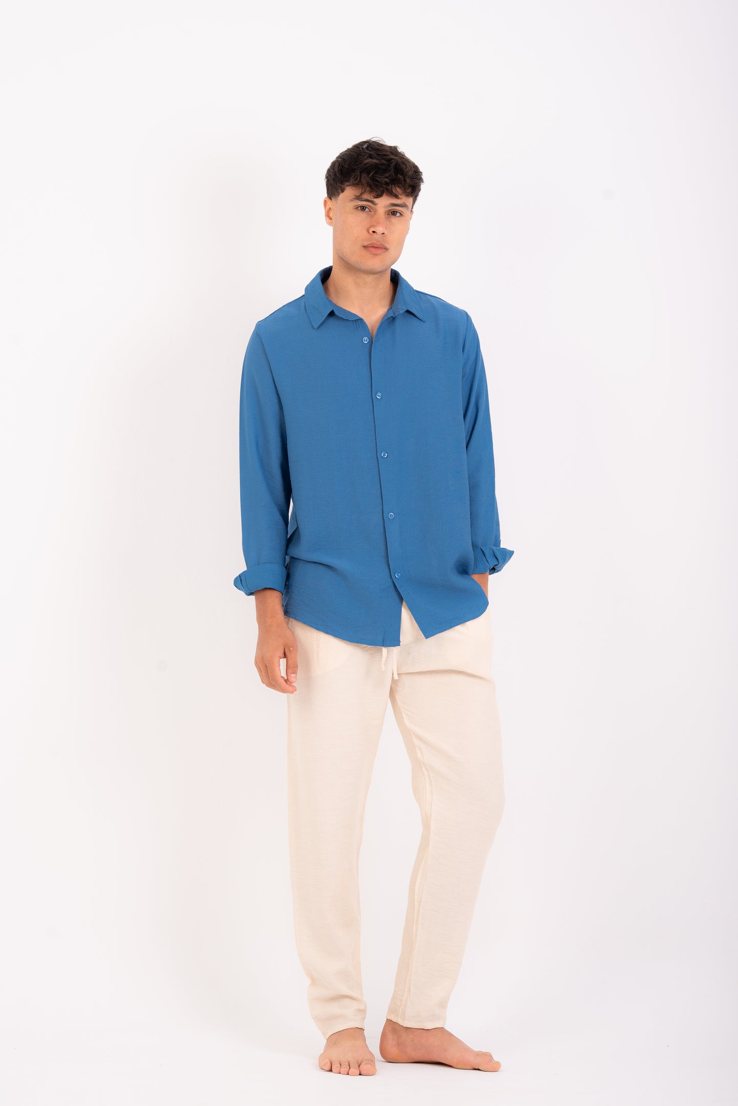 Petroleum linen shirt