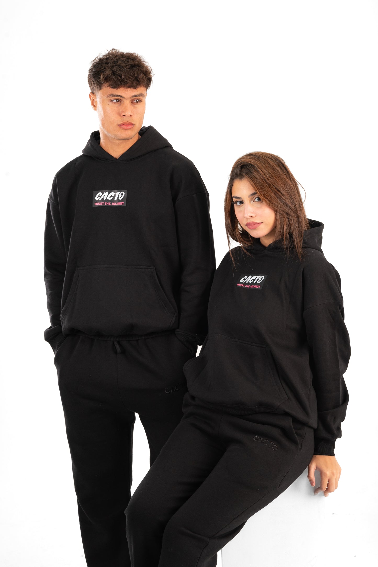 CACTO Vision Black Printed Hoodie