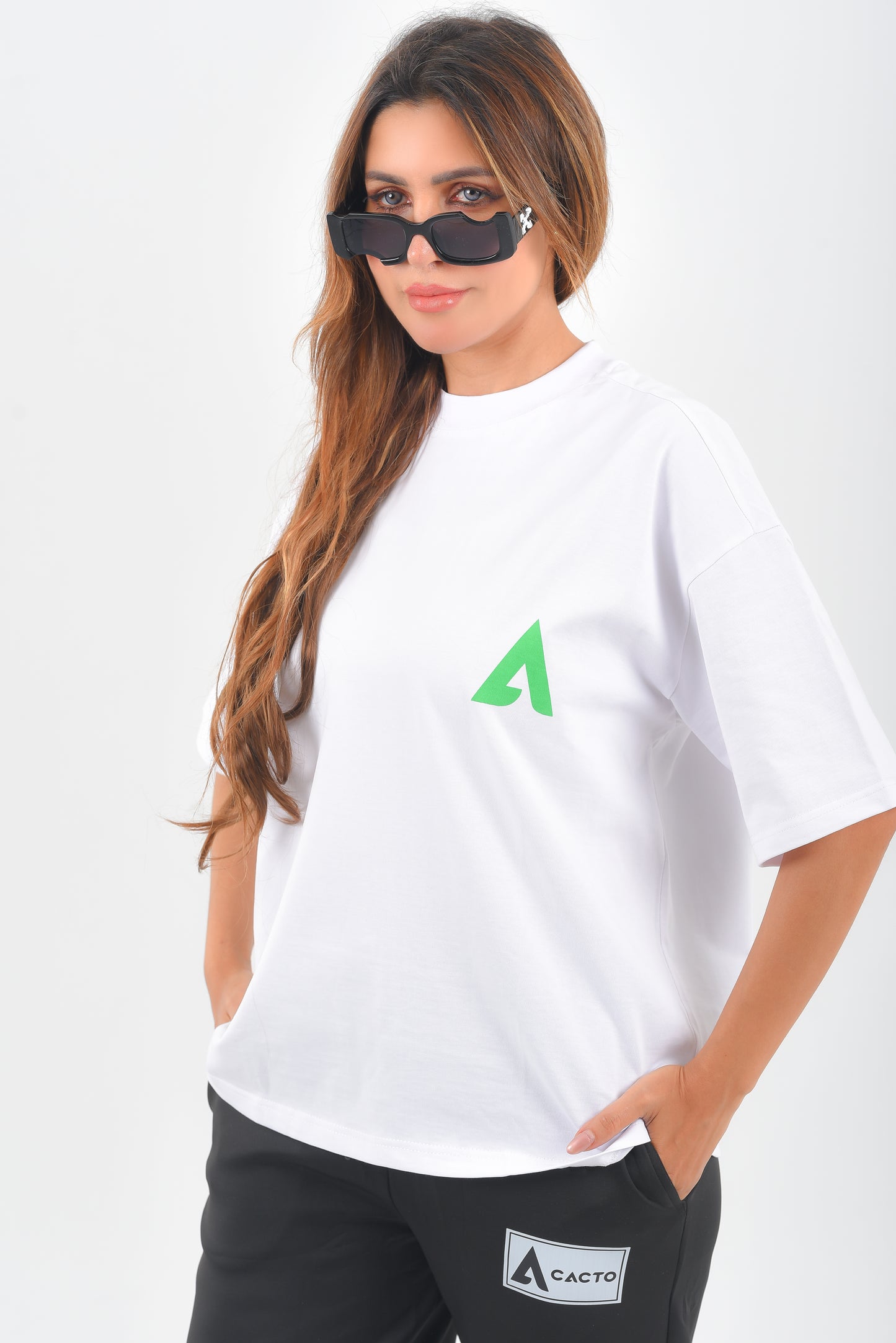 White CACTO world Oversized T-shirt