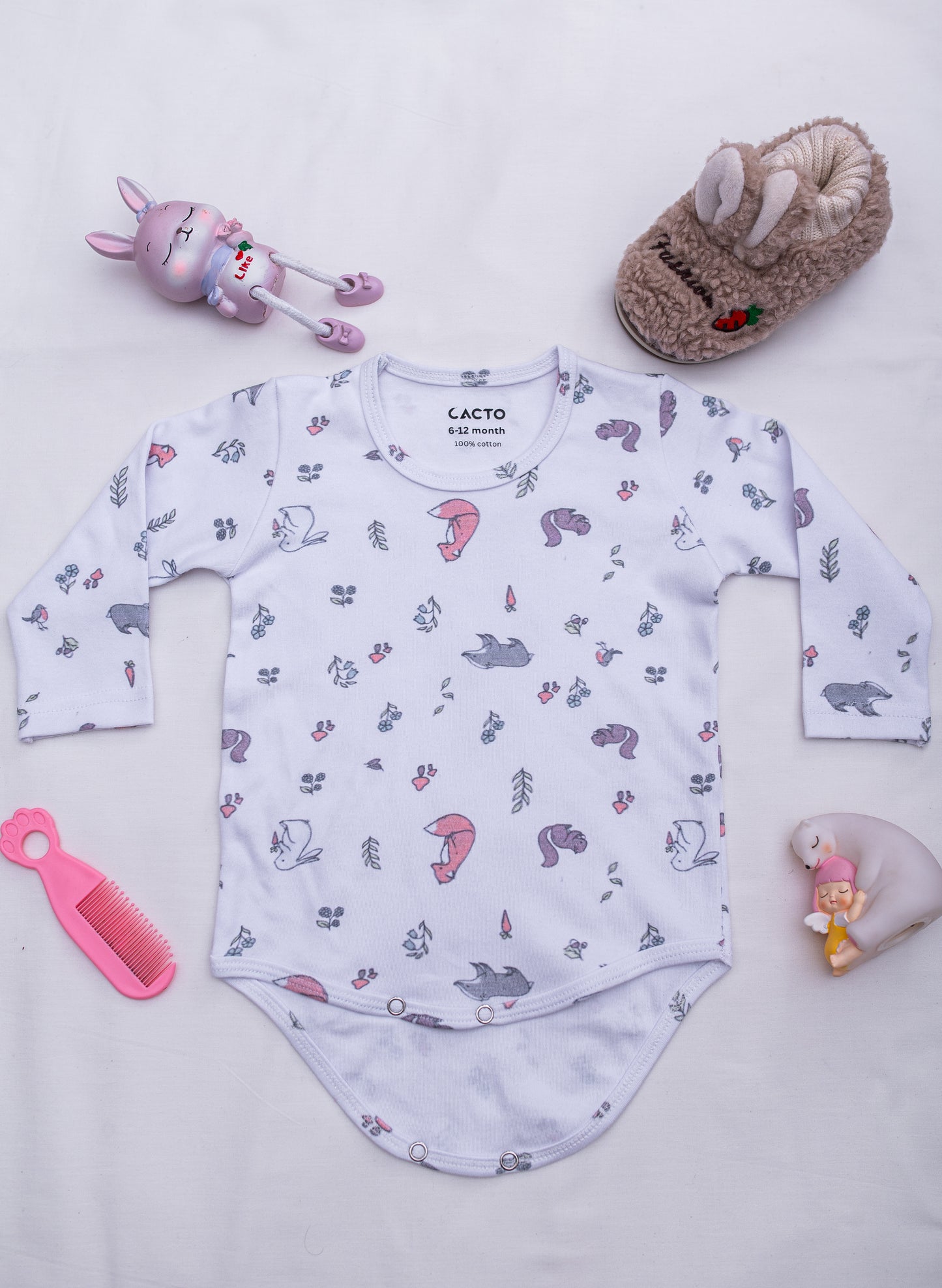 White Long sleeves body suit