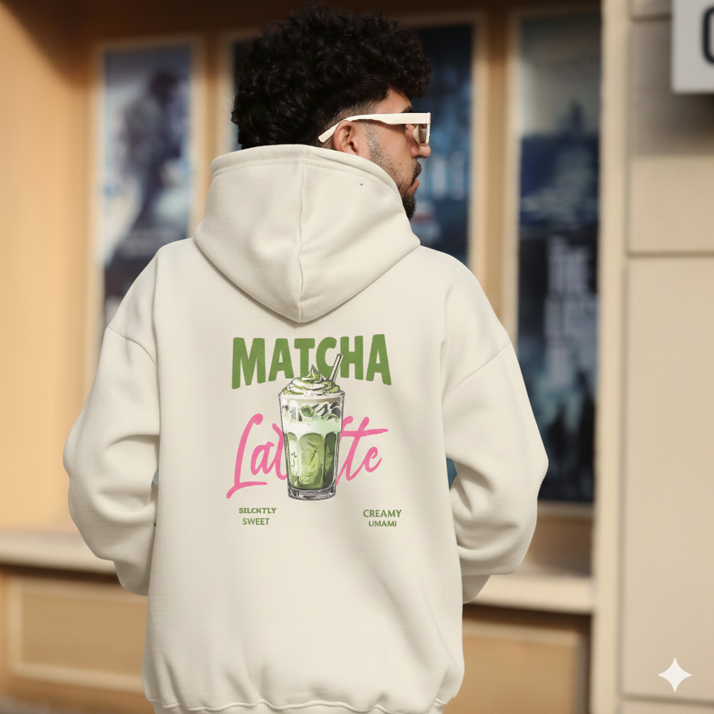 MATCHA LATEE OFF WHITE Printed Hoodie