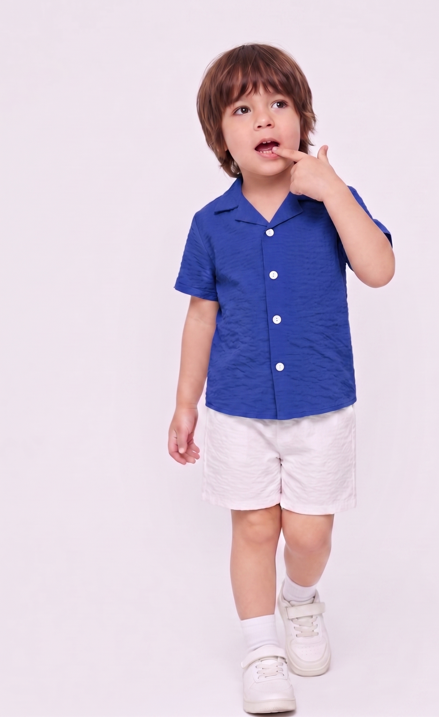 KIDS blue linen shirt