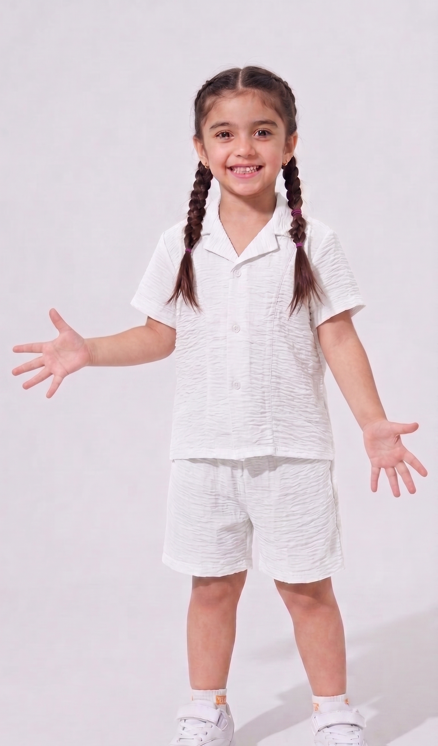 KIDS white linen shirt