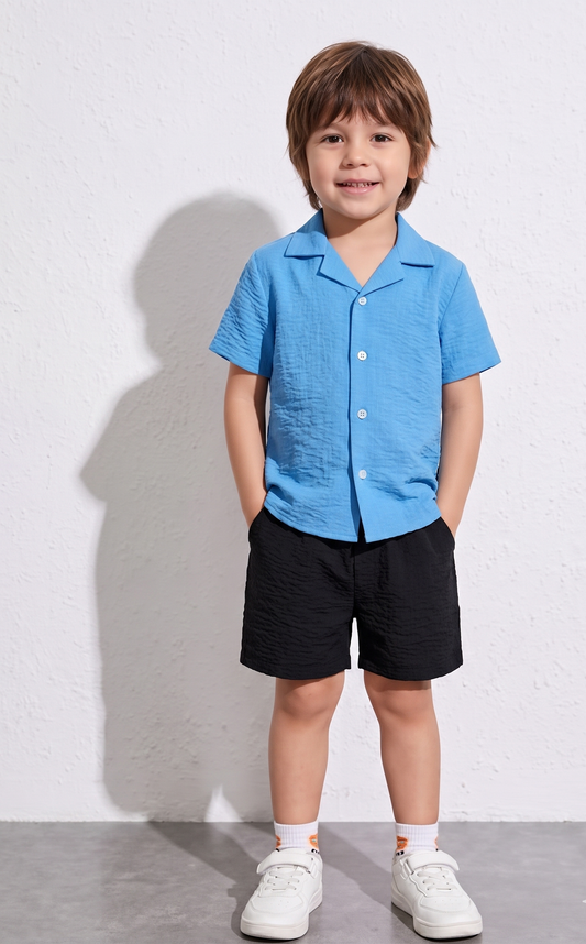 KIDS black linen short