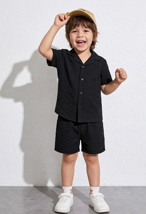 KIDS black linen short