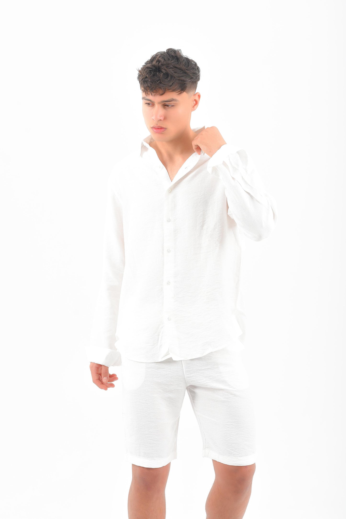 White linen shirt
