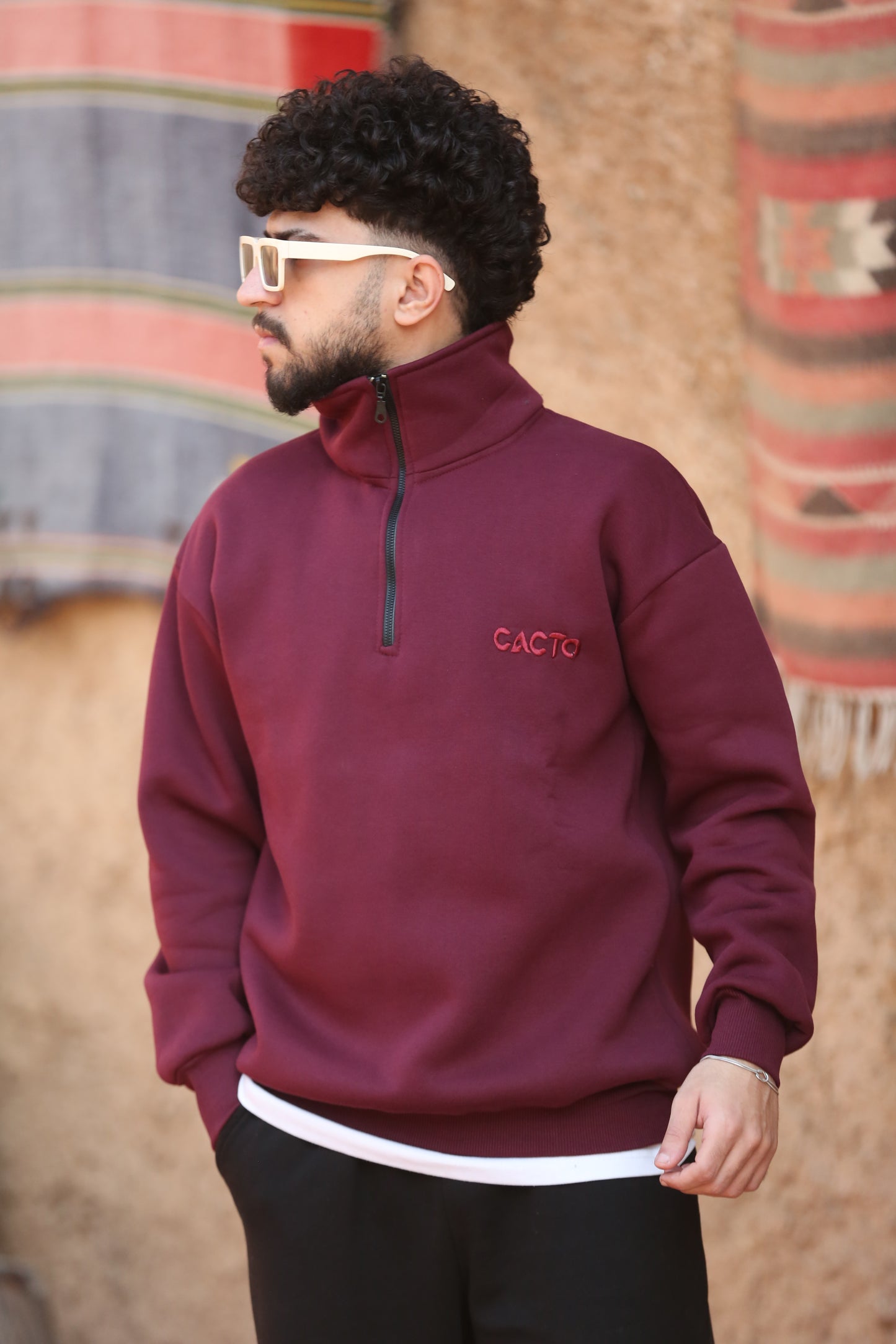 Burgundy sweatshirt