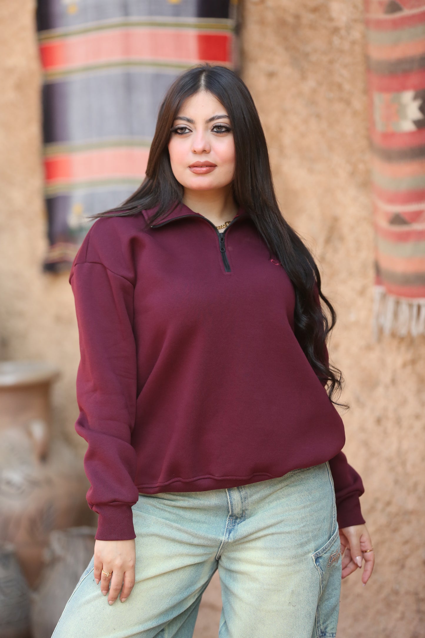 Burgundy sweatshirt