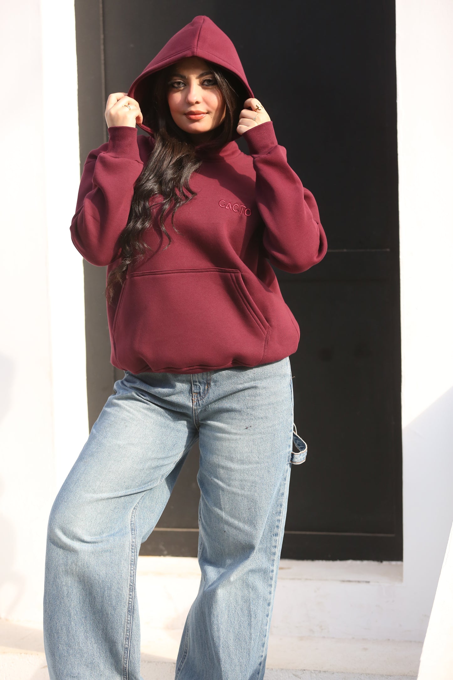 Burgundy Basic Hoodie