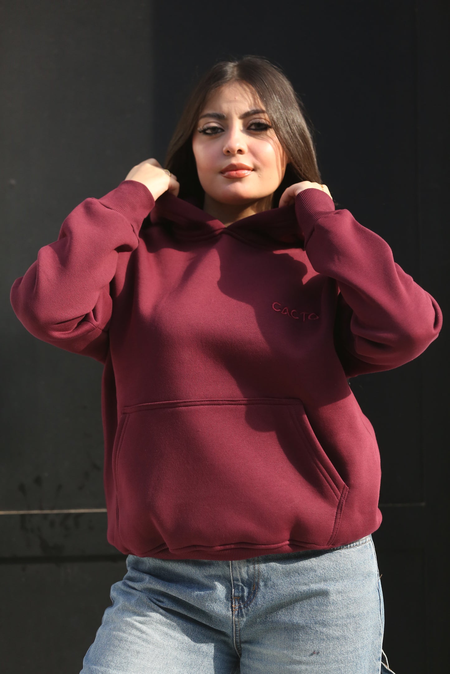 Burgundy Basic Hoodie