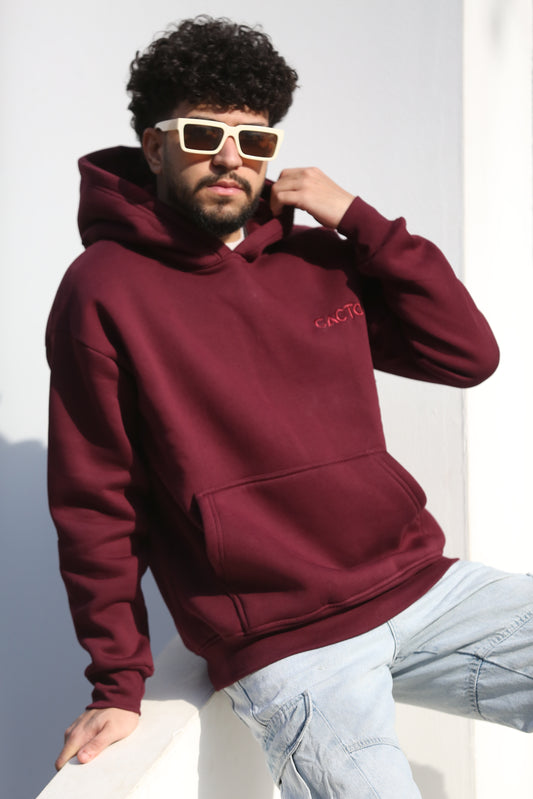 Burgundy Basic Hoodie