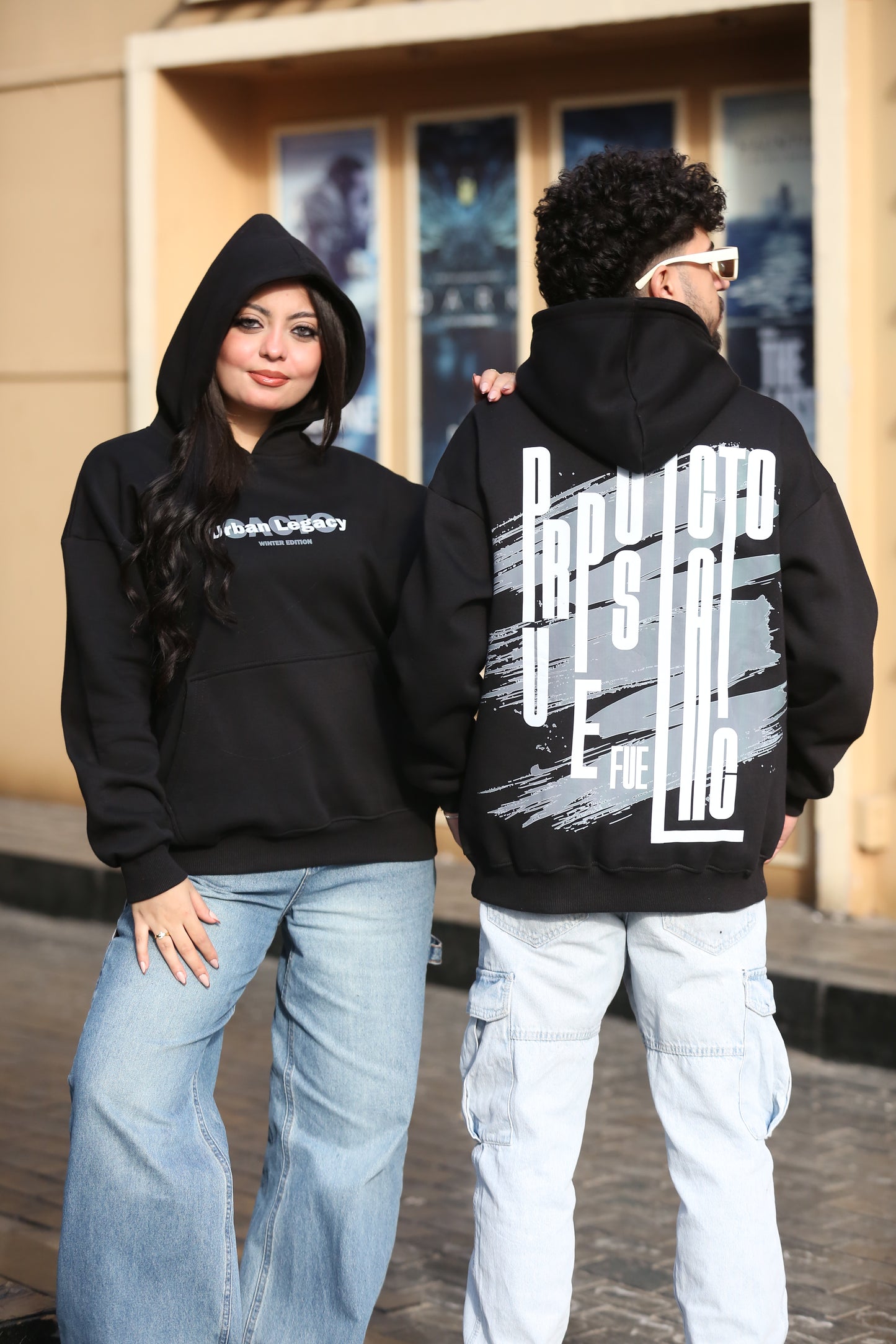 CACTO FUEL Black Printed Hoodie