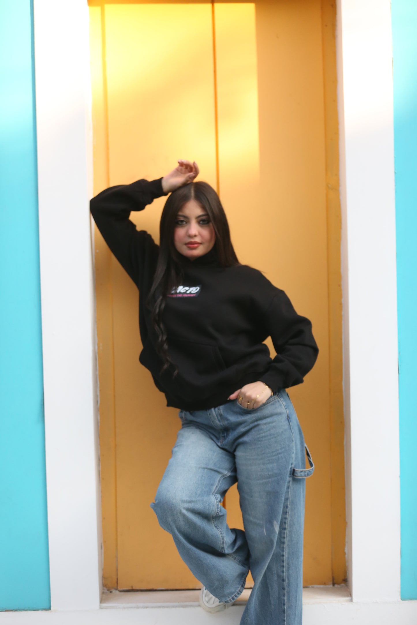 CACTO Vision Black Printed Hoodie