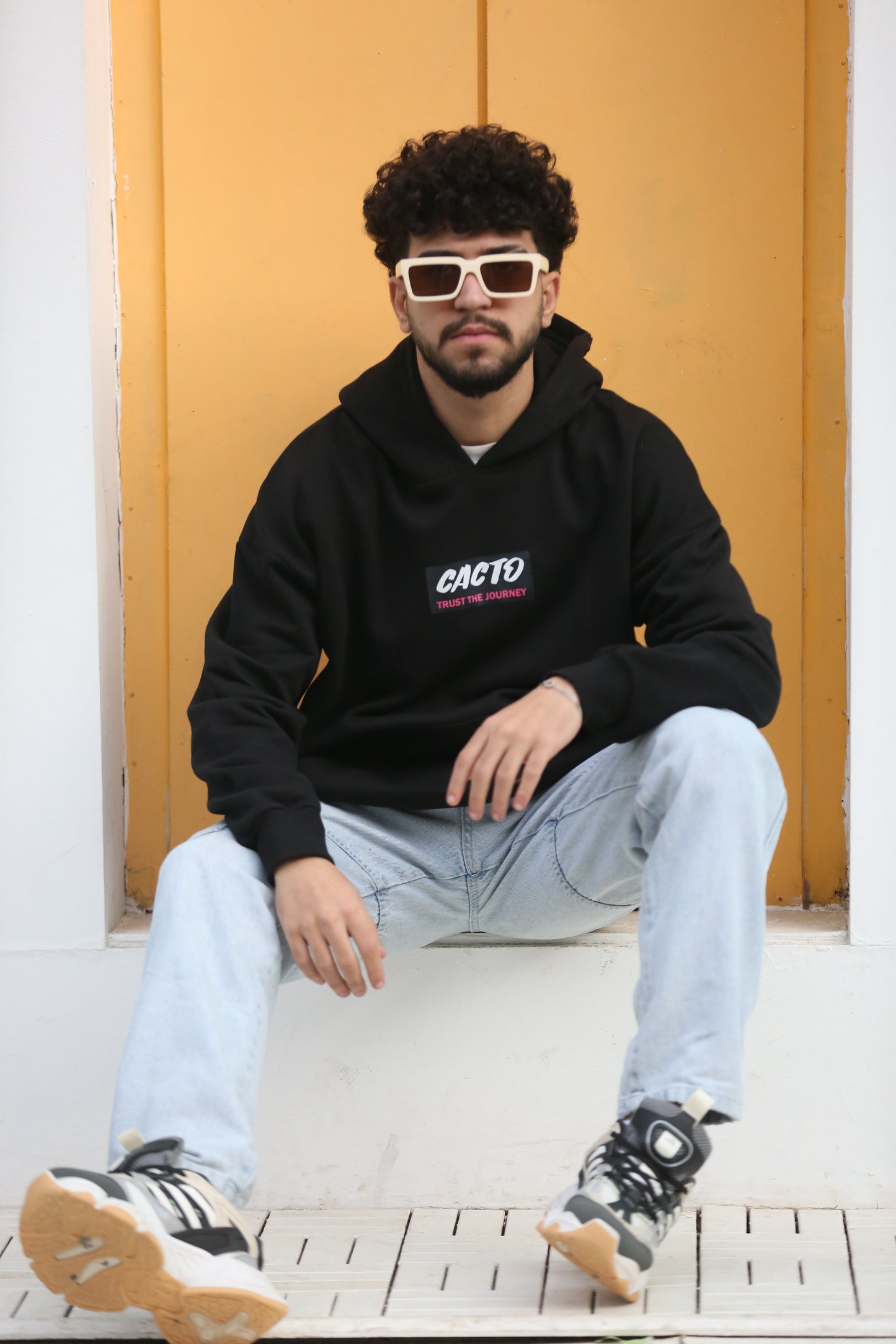 CACTO Vision Black Printed Hoodie