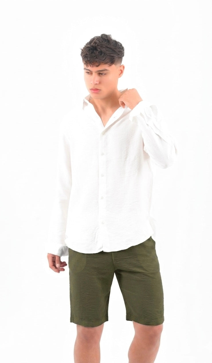 Oily linen short
