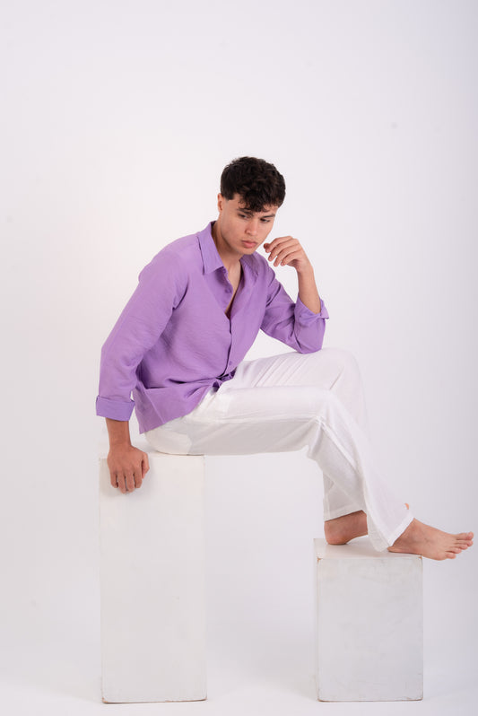 Purple linen shirt