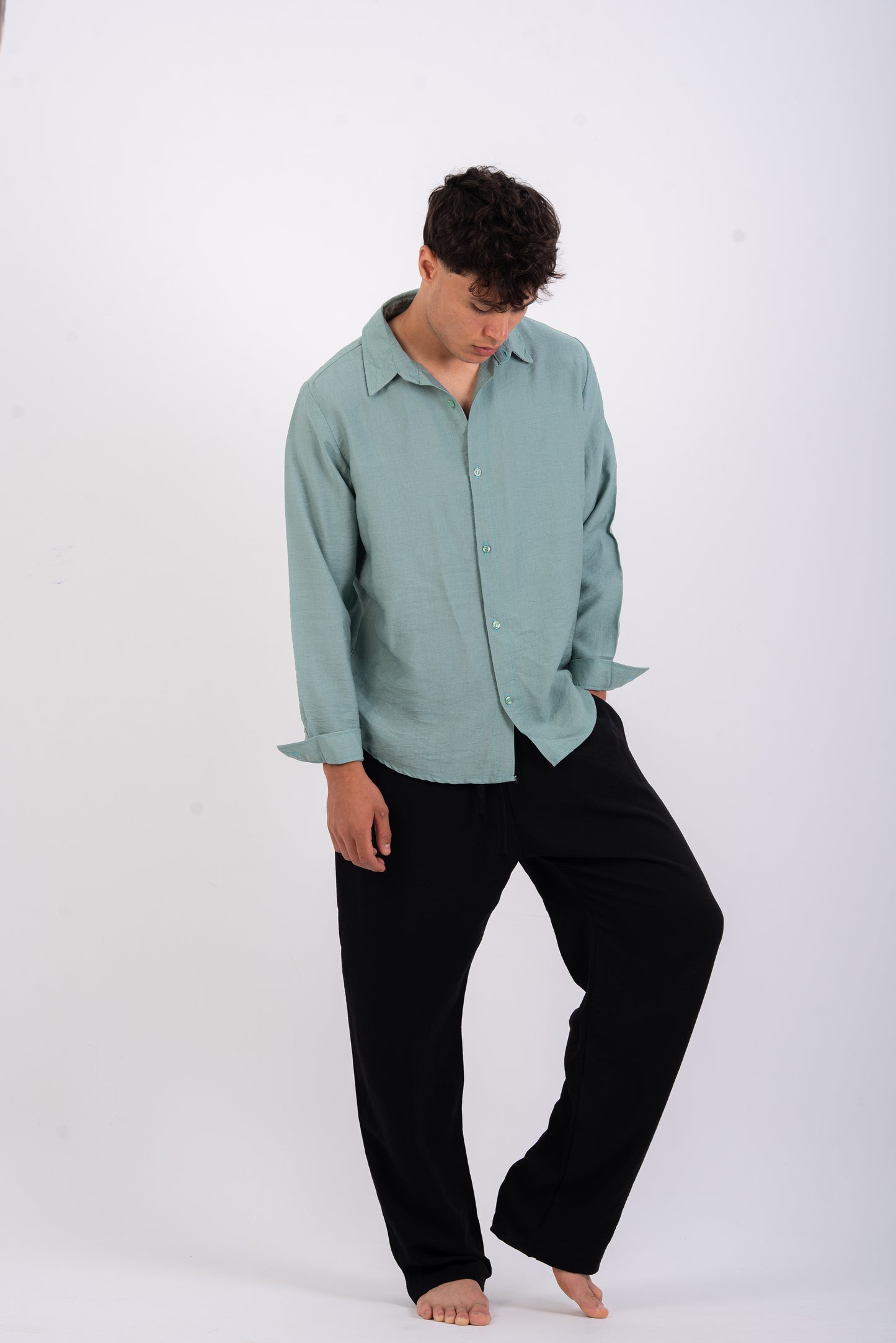 Over size Black  linen Pants