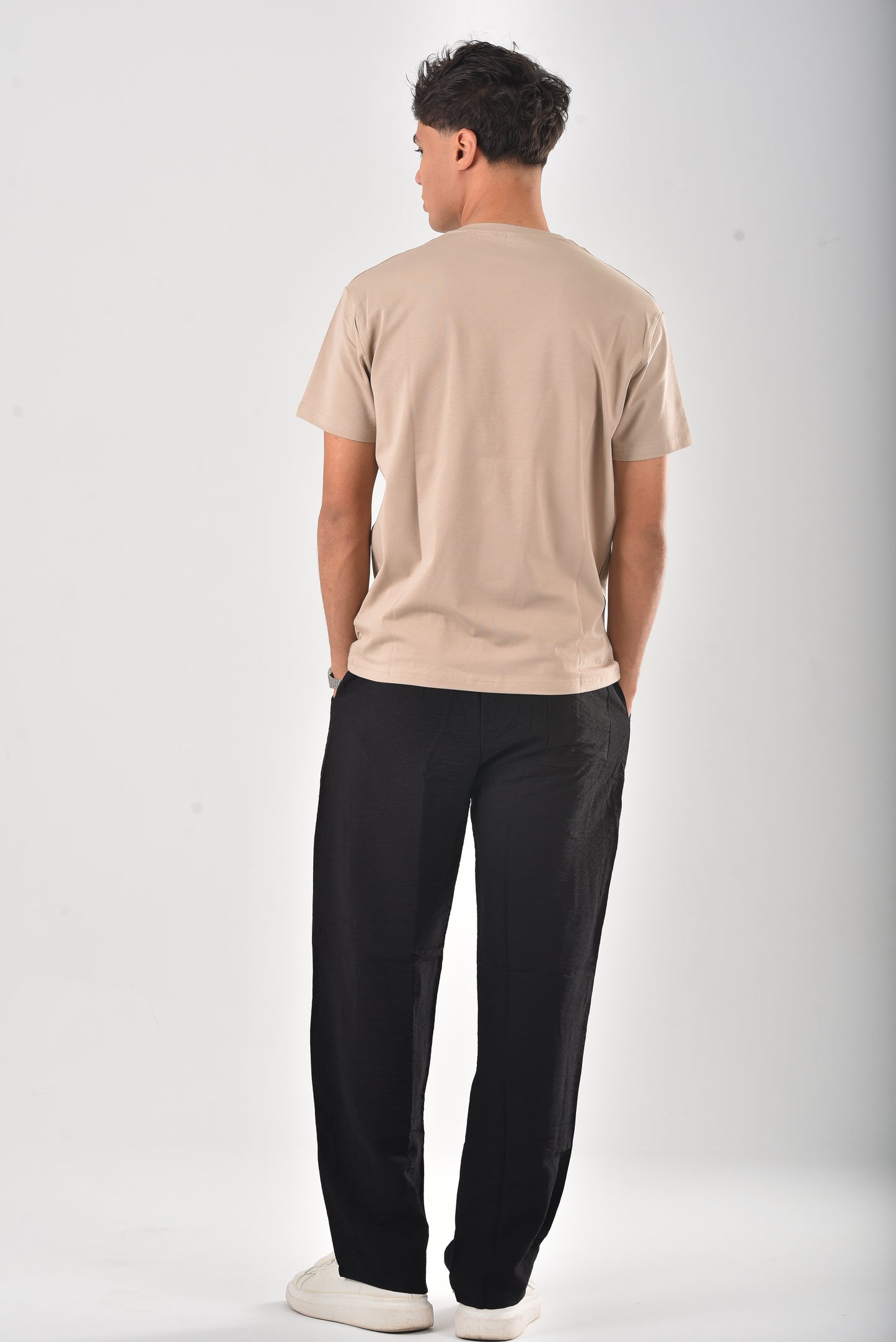 Beige cotton basic Tee