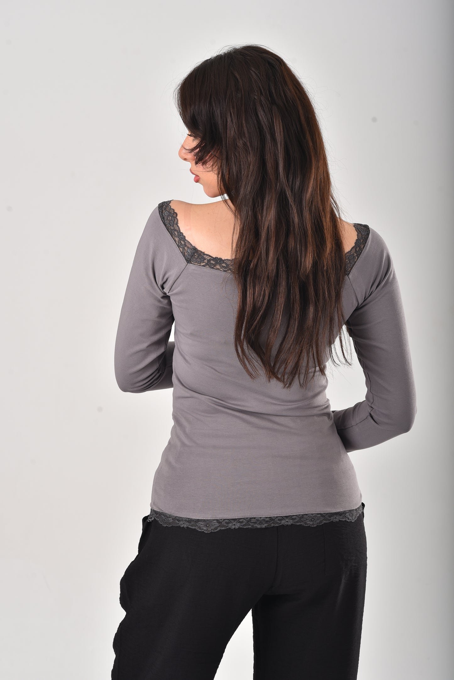 GREY Stella Lace-Trim Long Sleeve