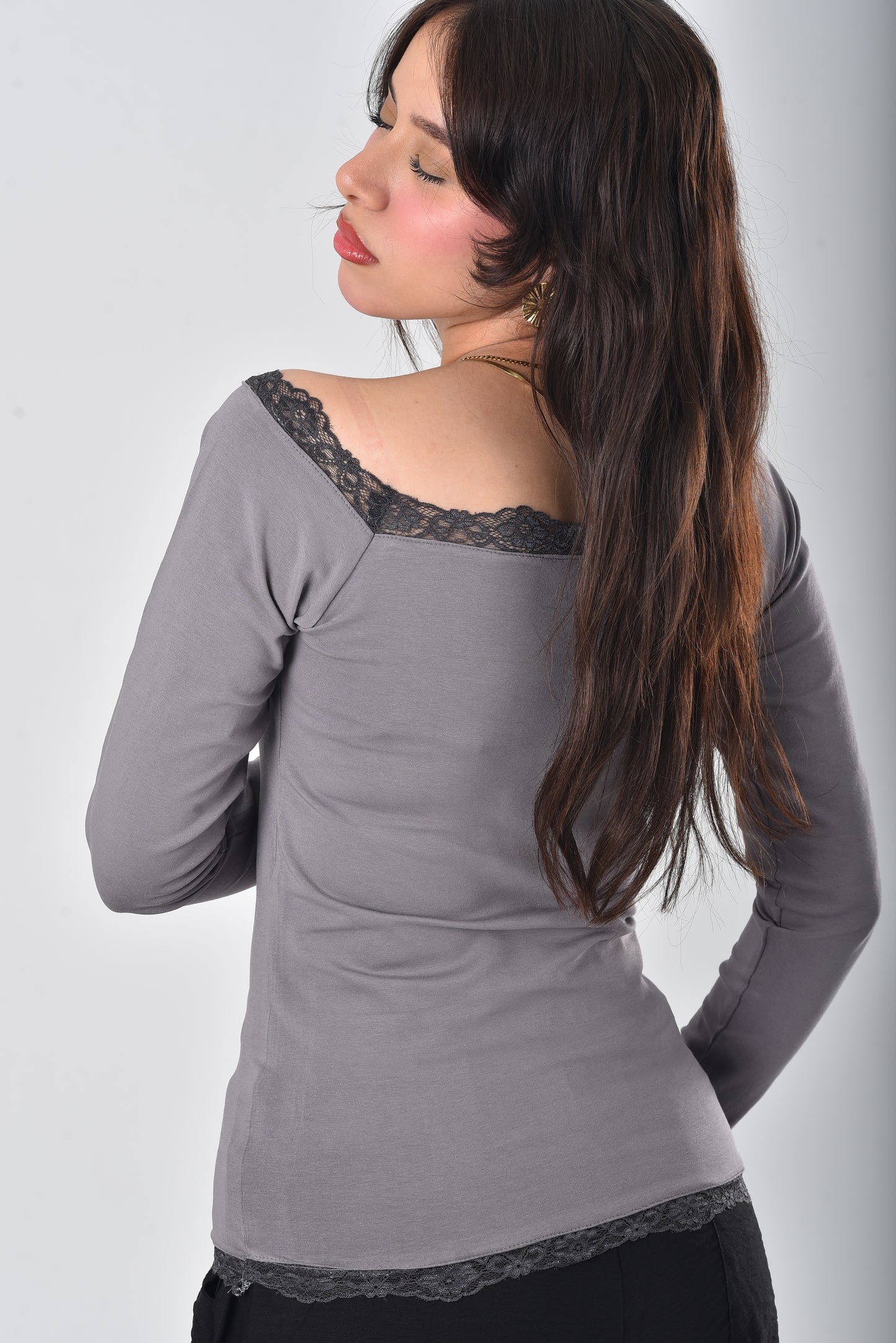 GREY Stella Lace-Trim Long Sleeve