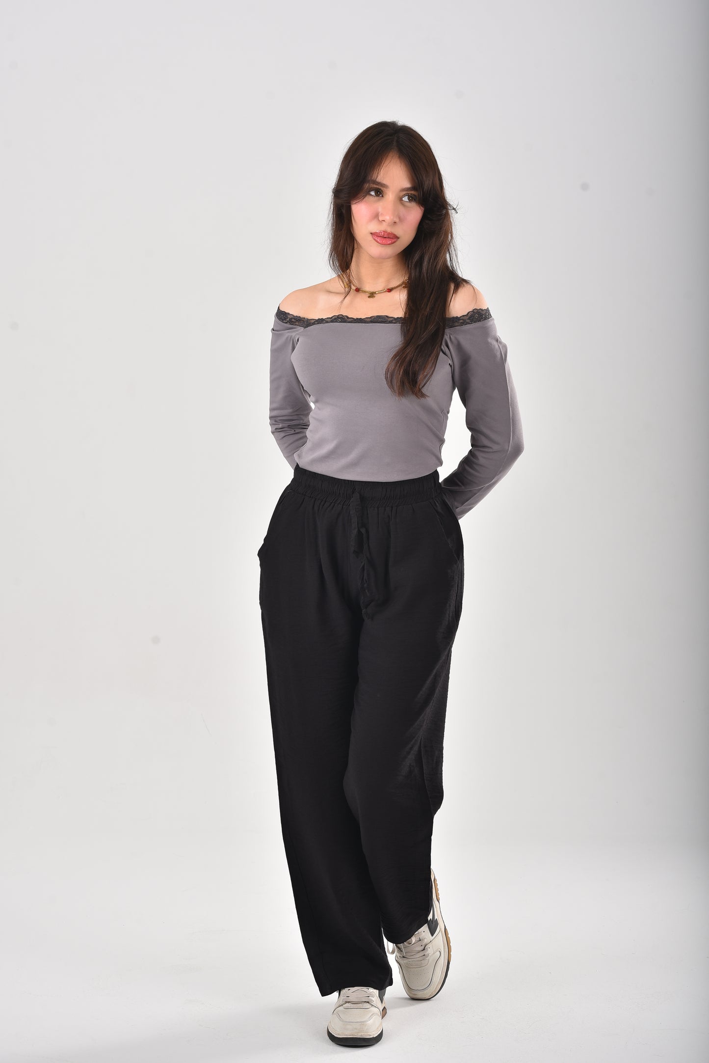 GREY Stella Lace-Trim Long Sleeve