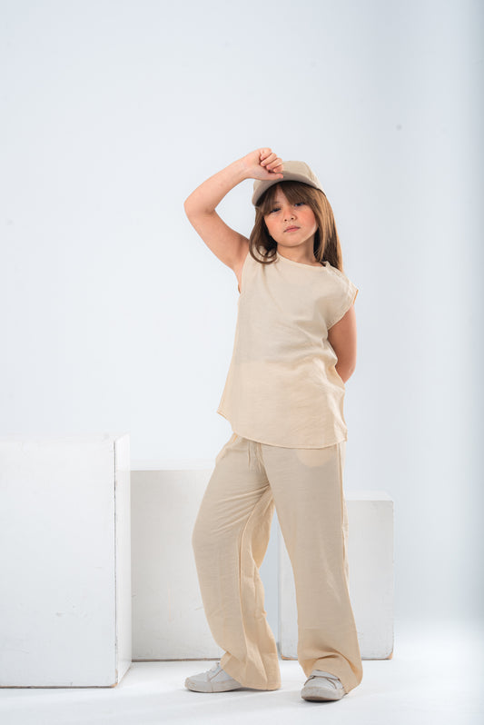 Beige Girls Set