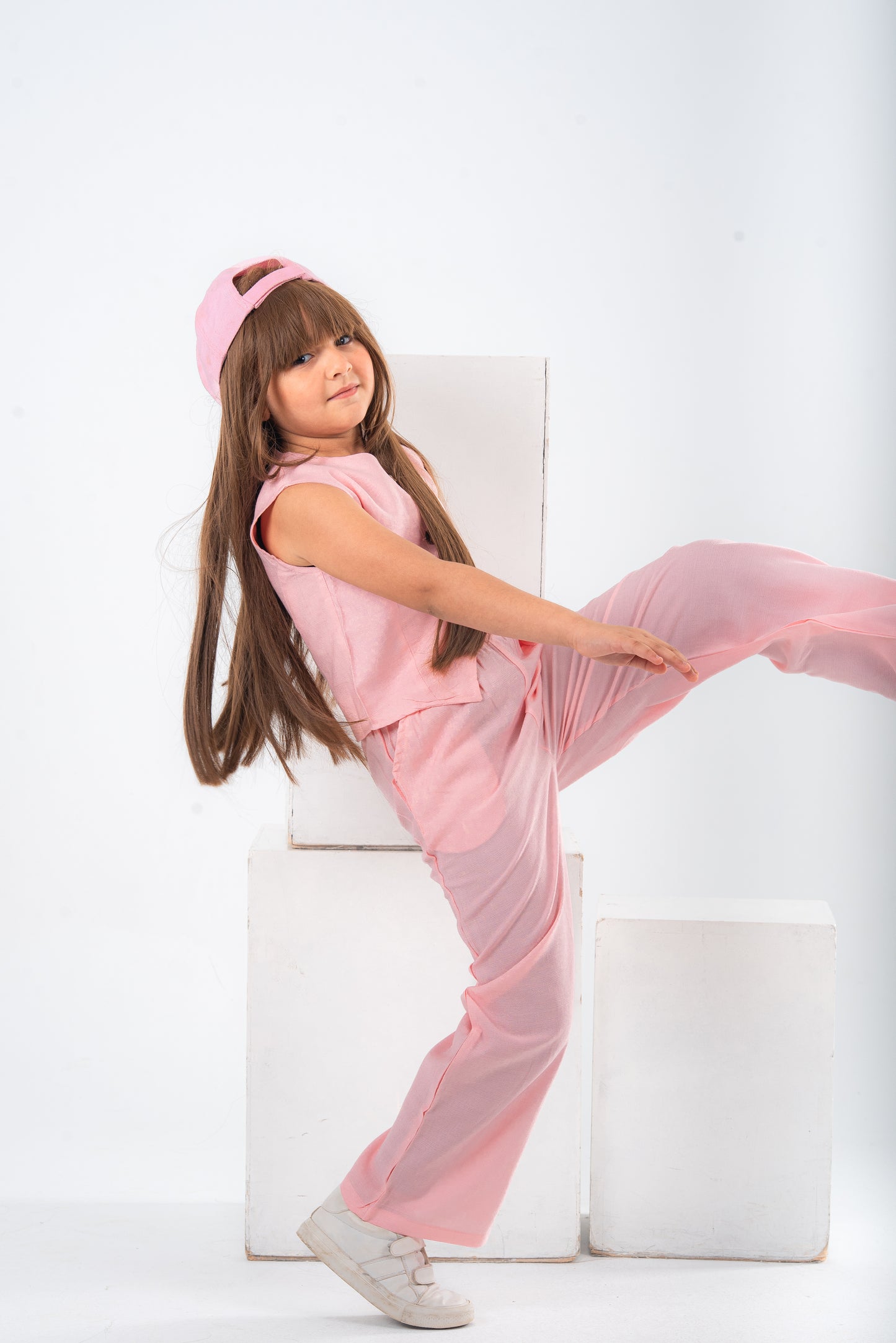 Pink Girls Vest Set