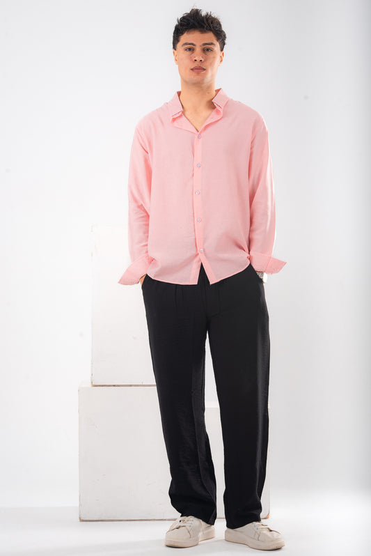 Pink linen shirt