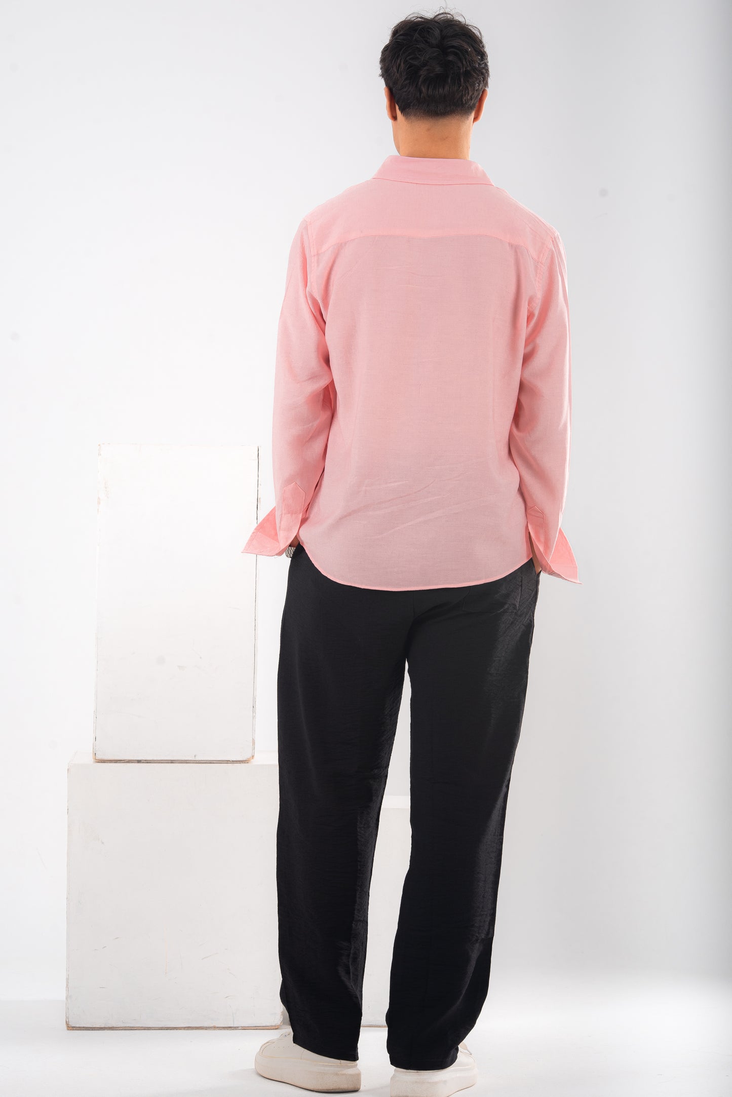 Pink linen shirt