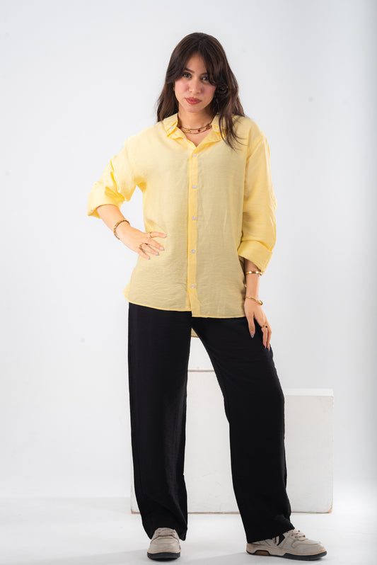 Yellow linen shirt
