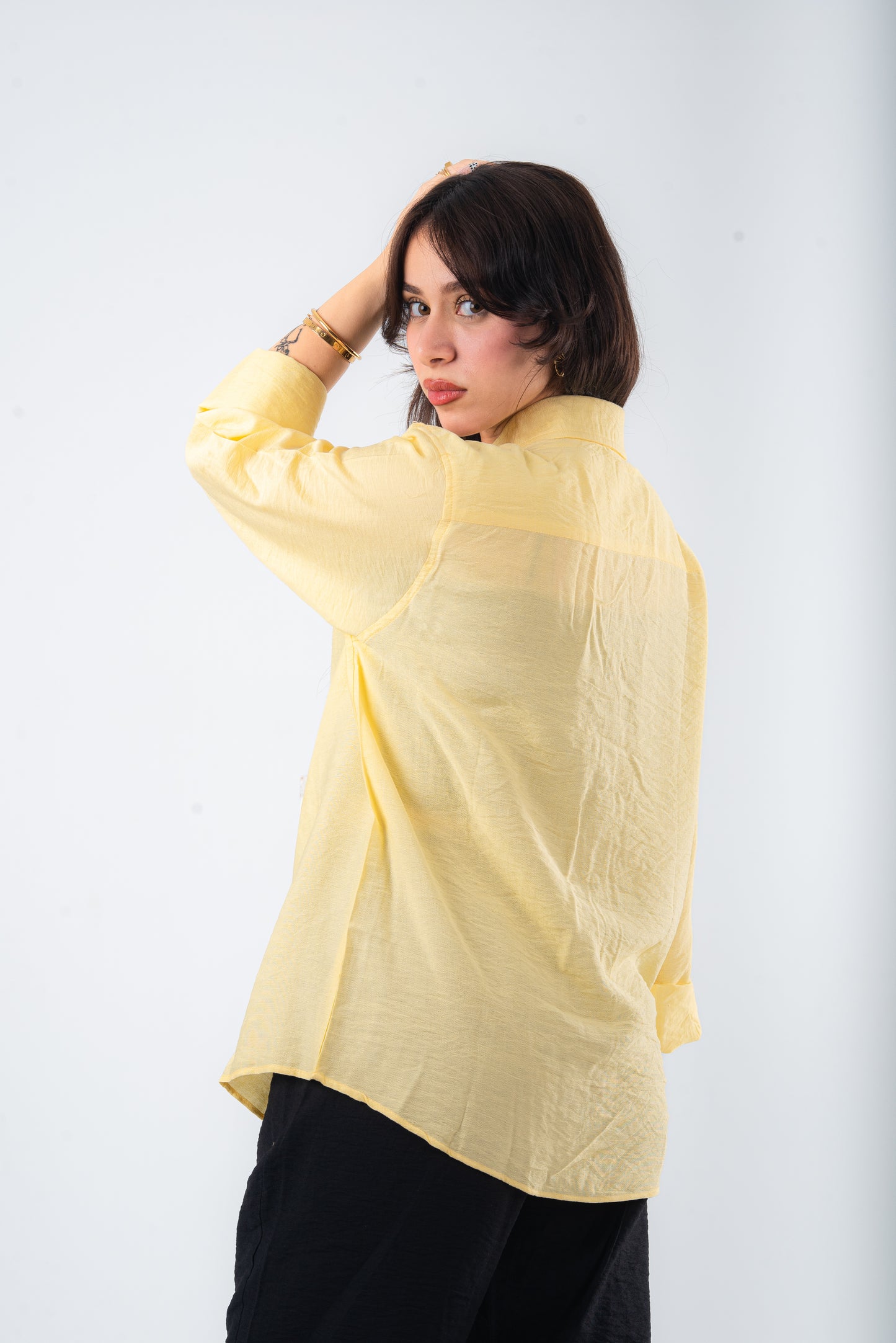 Yellow linen shirt