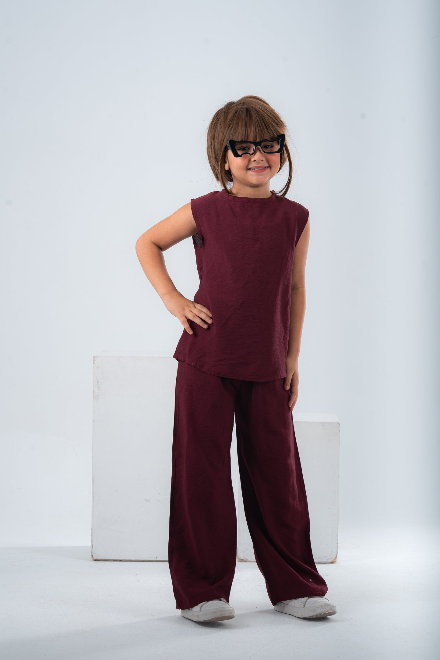 Burgundy Girls Set