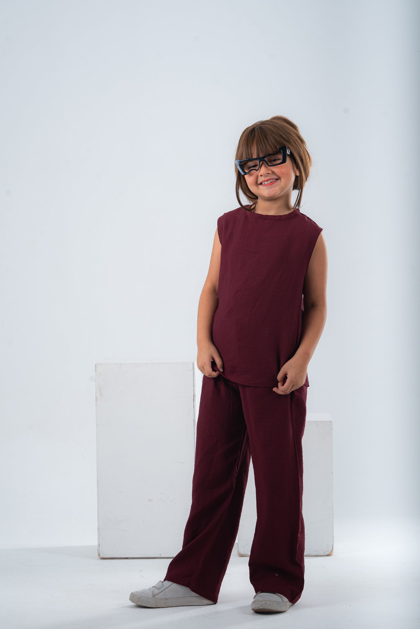 Burgundy Girls Set