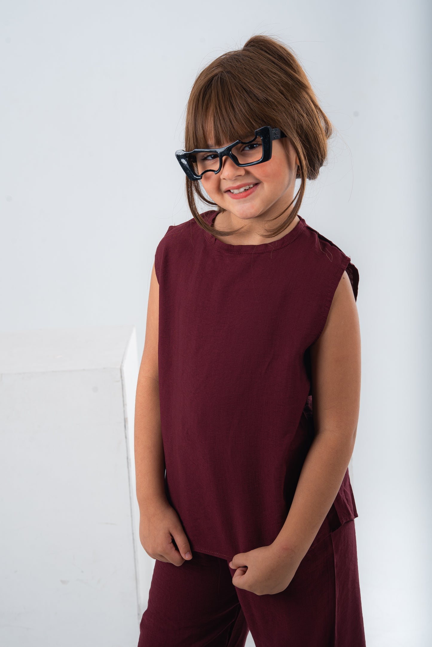 Burgundy Girls Set