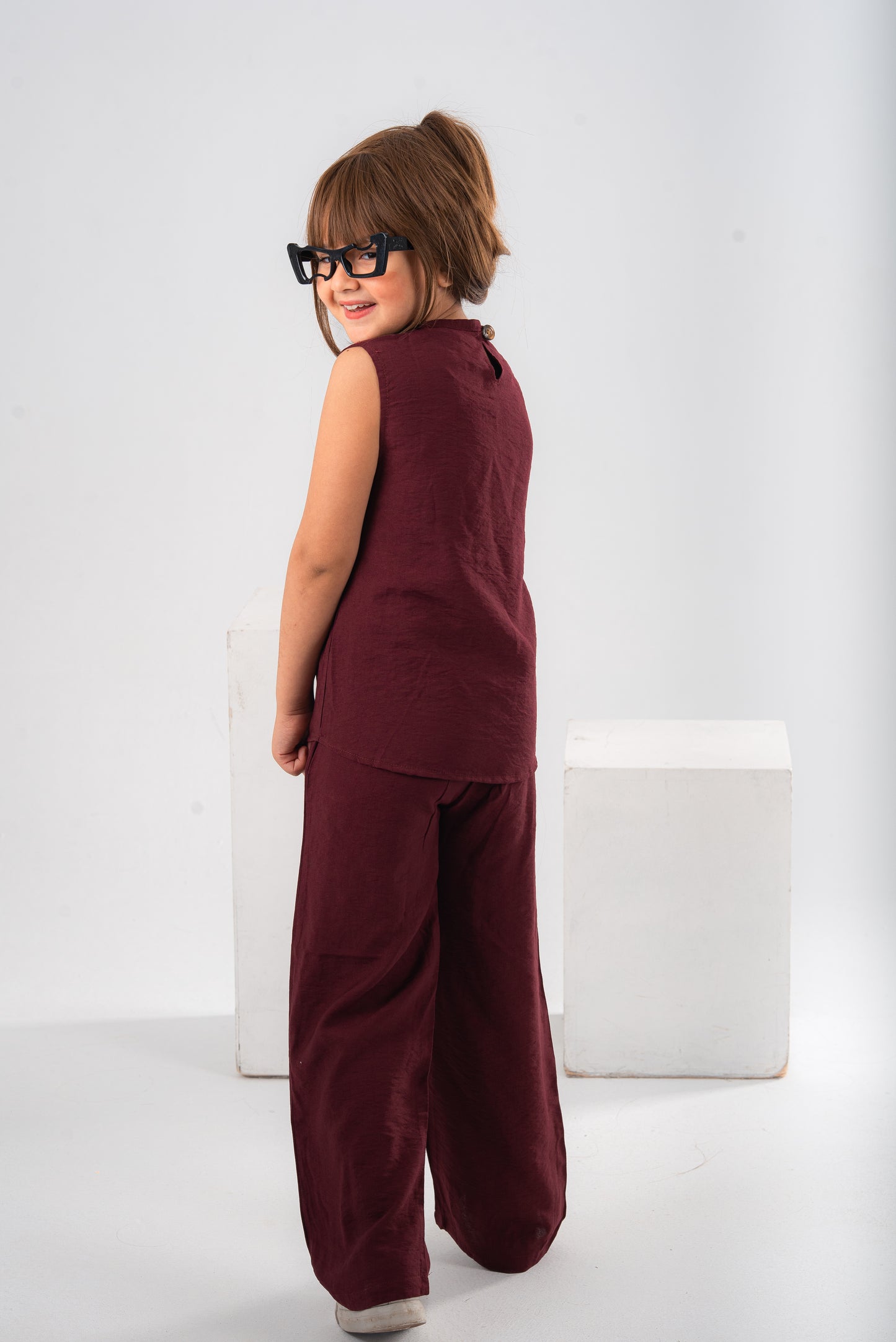 Burgundy Girls Set