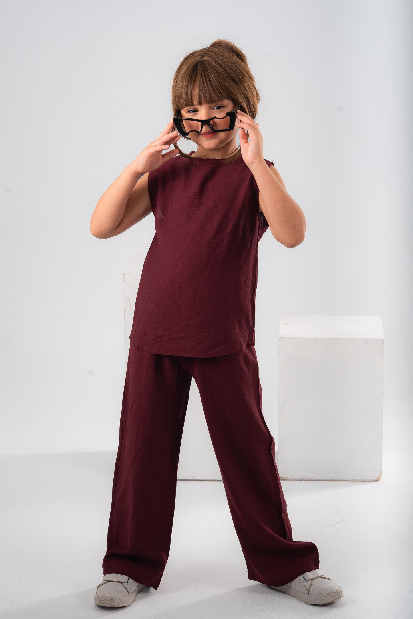 Burgundy Girls Set