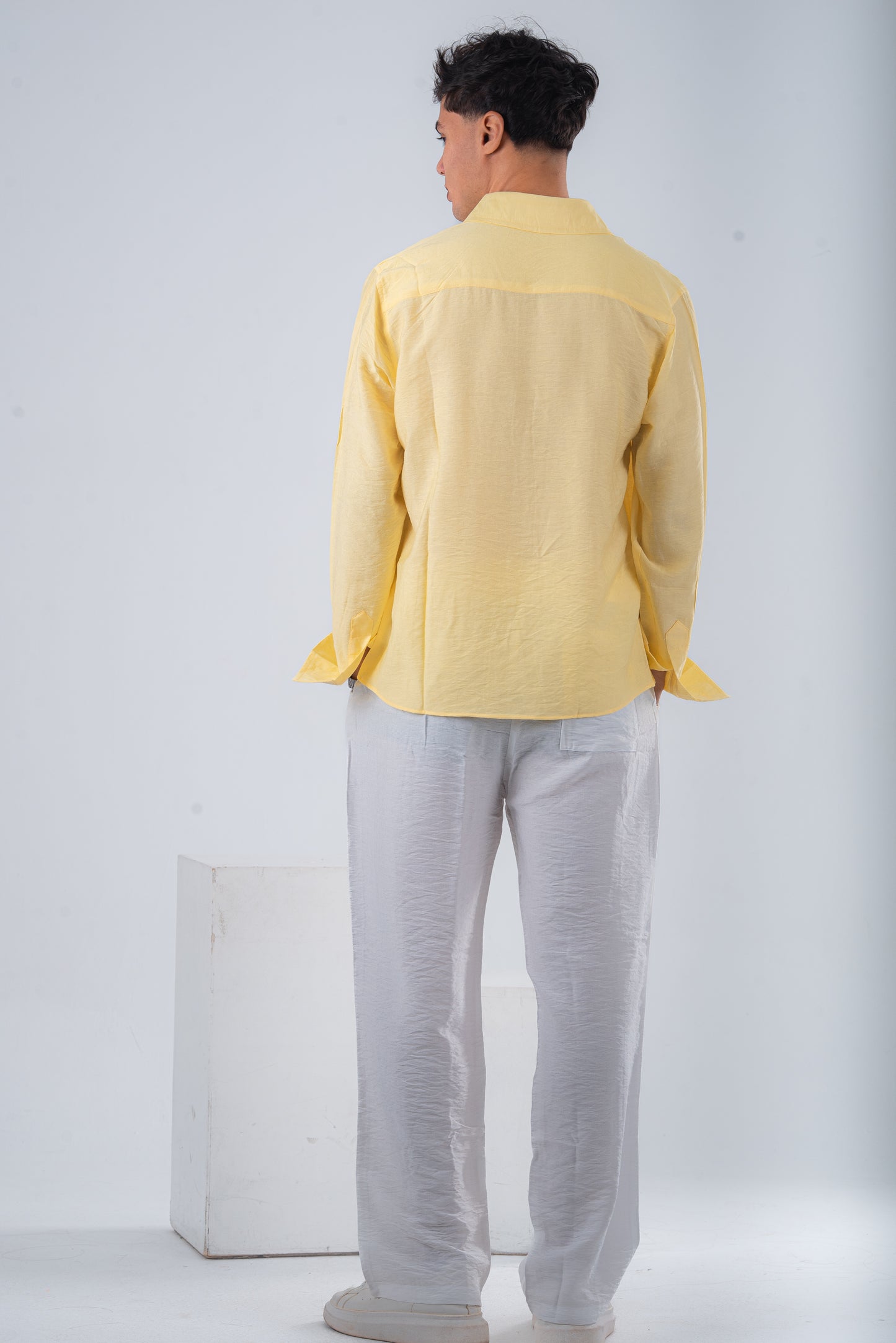Yellow linen shirt