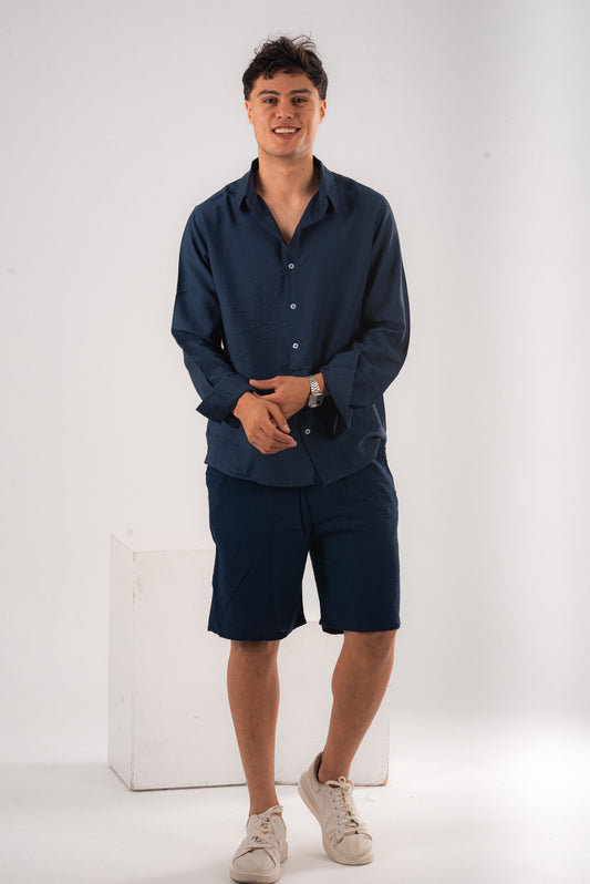 Navy linen short